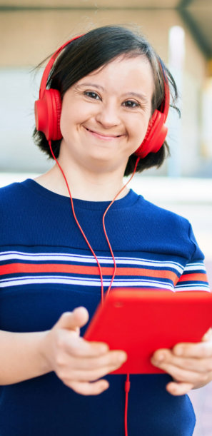 woman smiling