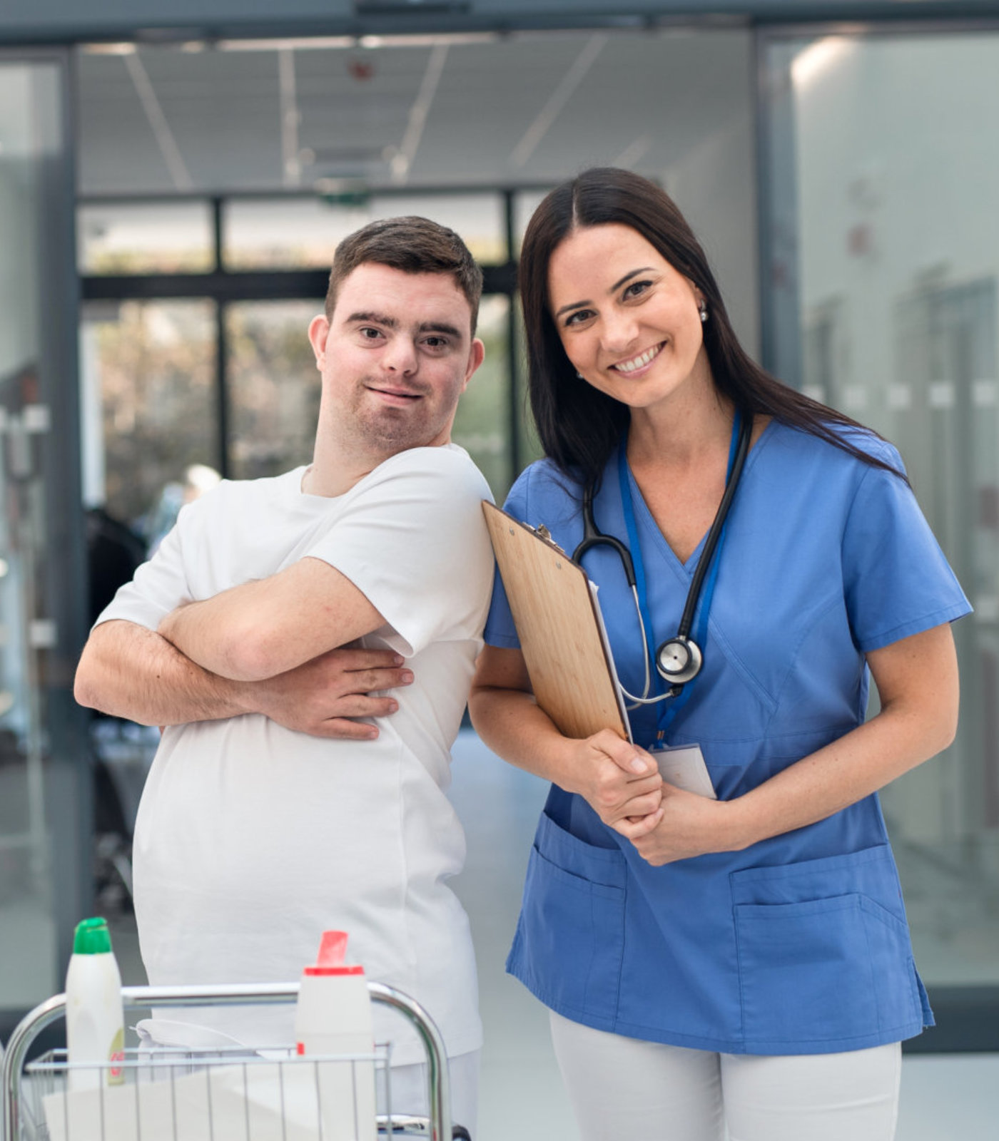 nurse smiling